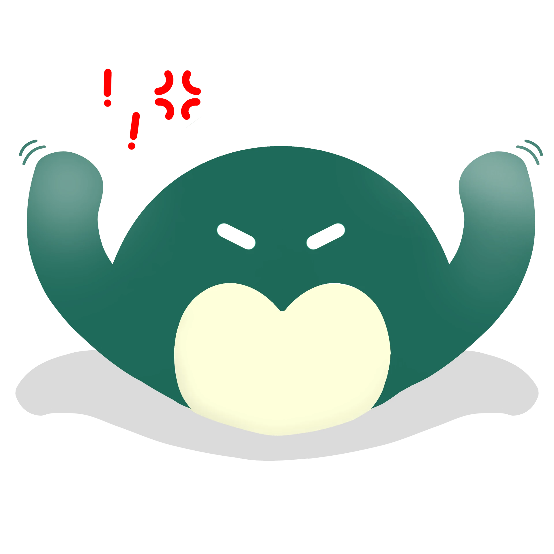 The Novethy character throwing its arms up
