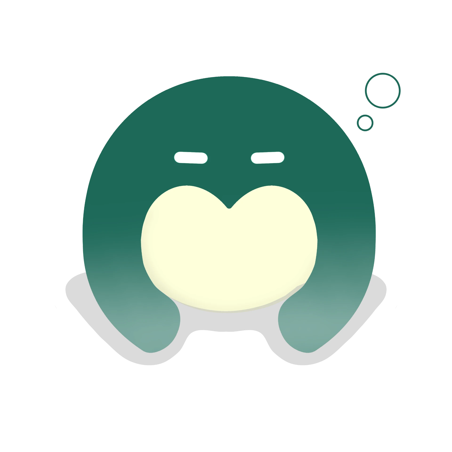 The Novethy character thinking quietly